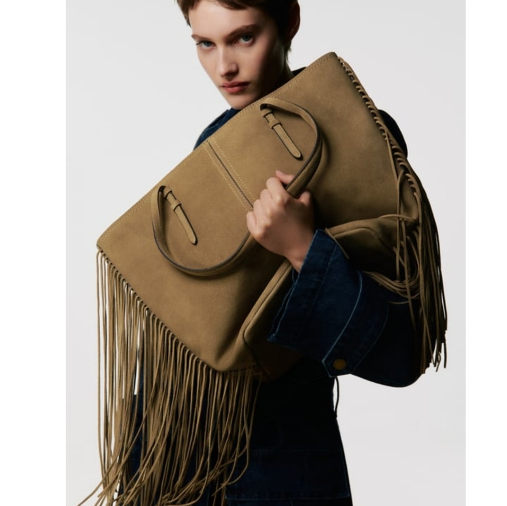 Zara suede purse